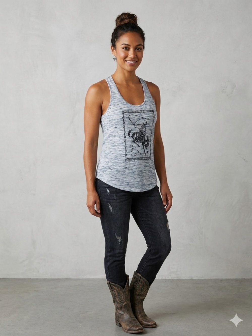 Ariat Light grey Heathered Tank Top